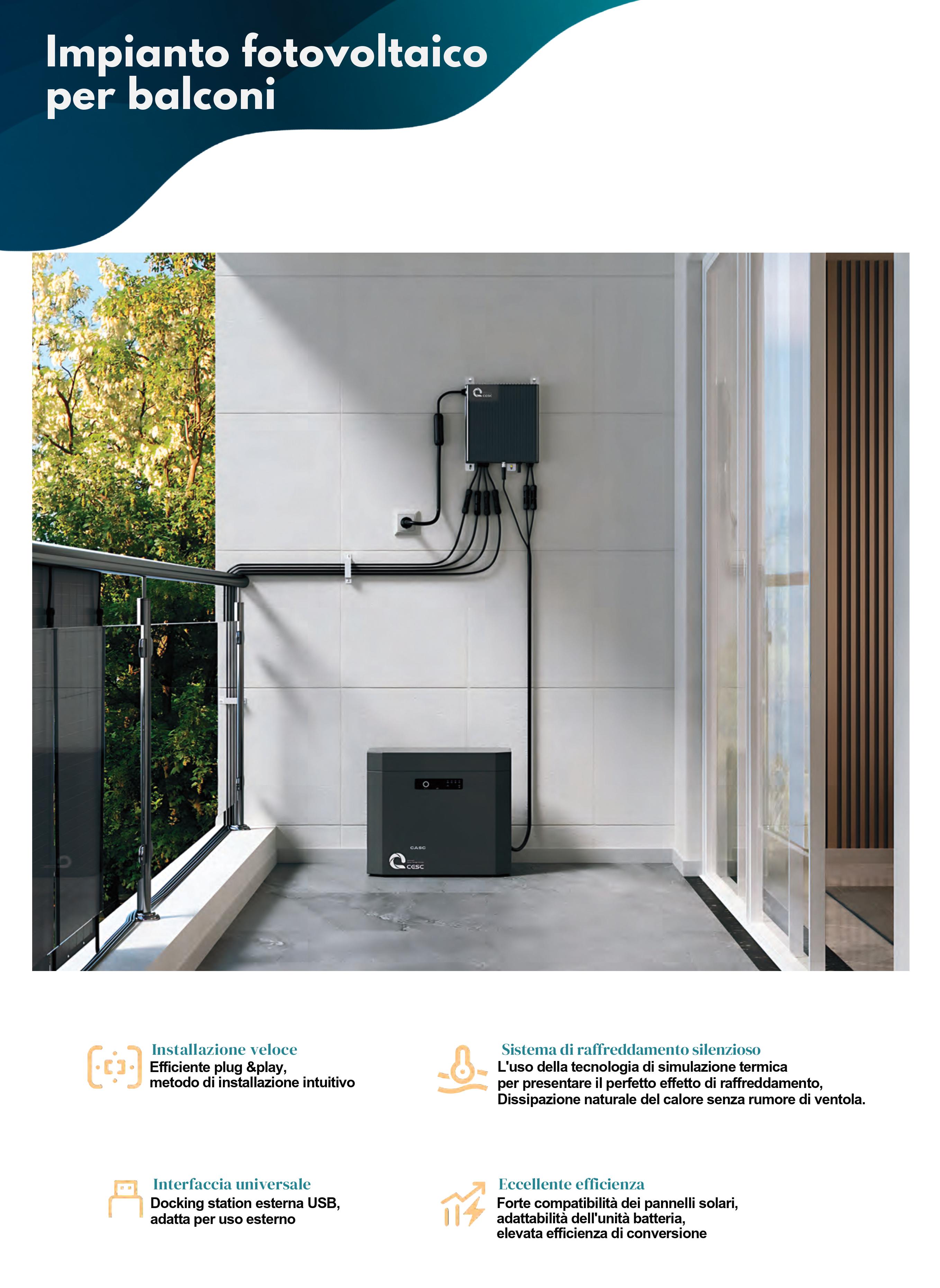 Pannello fotovoltaico da balcone Plug and Play